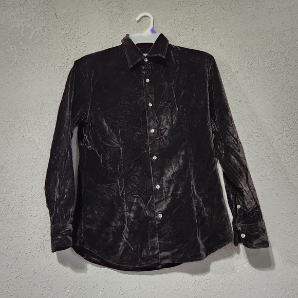 Ralph Lauren Purple Label Other - Ralph lauren purple label velvet button up shirt size m